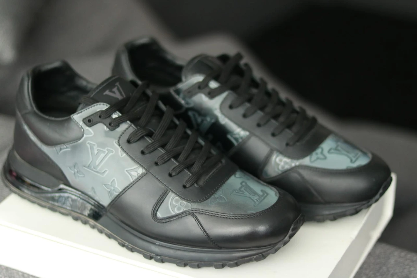Louis Vuitton Black Monogram Sneakers