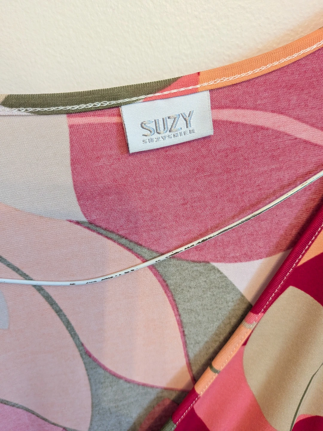 Suzy Shier Abstract Print V-Neck Dress - photo 2