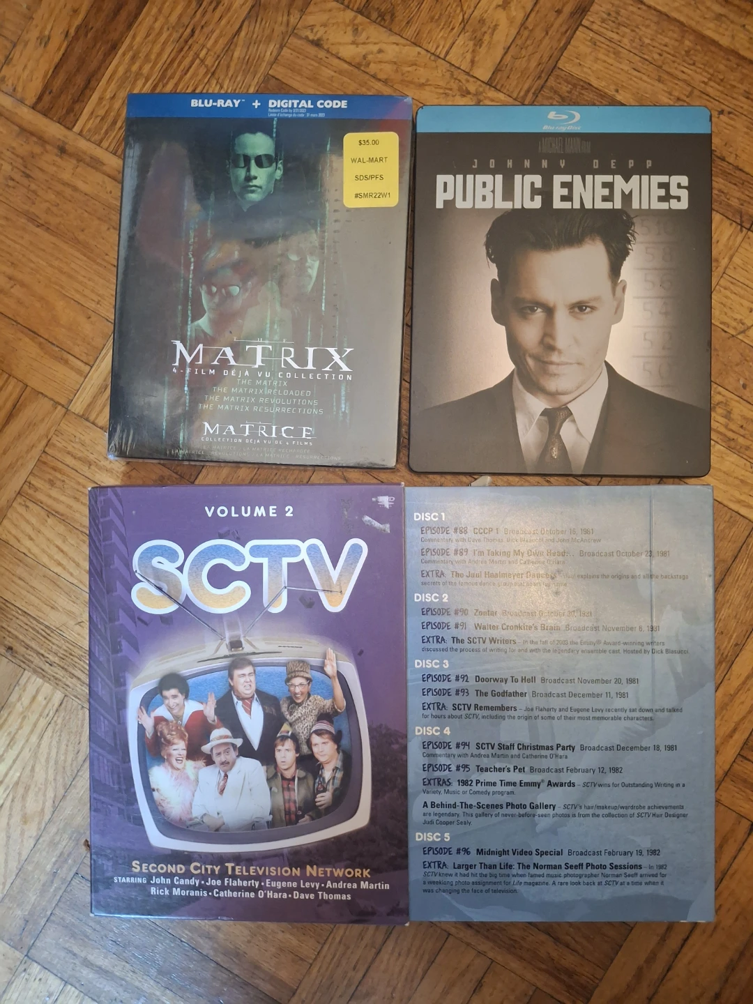 The Matrix 4-Film set, Public Enemy, SCTV box set