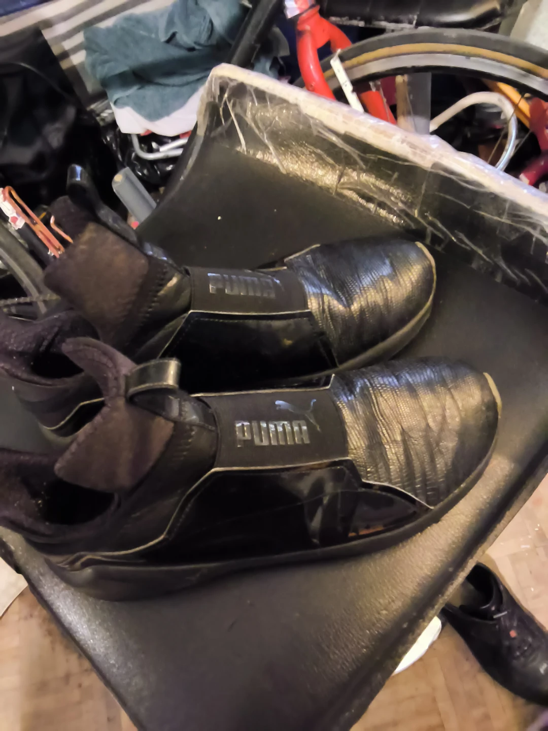 Puma Black Slip-On Shoes