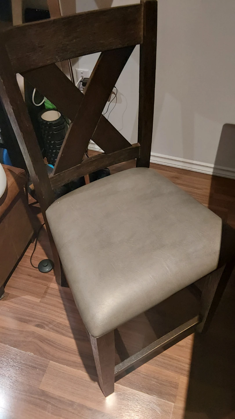 Dark Wood Tall Dining Table and Chairs - photo 2