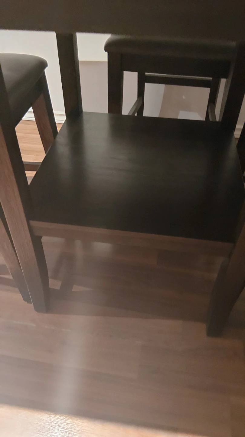 Dark Wood Tall Dining Table and Chairs - photo 3