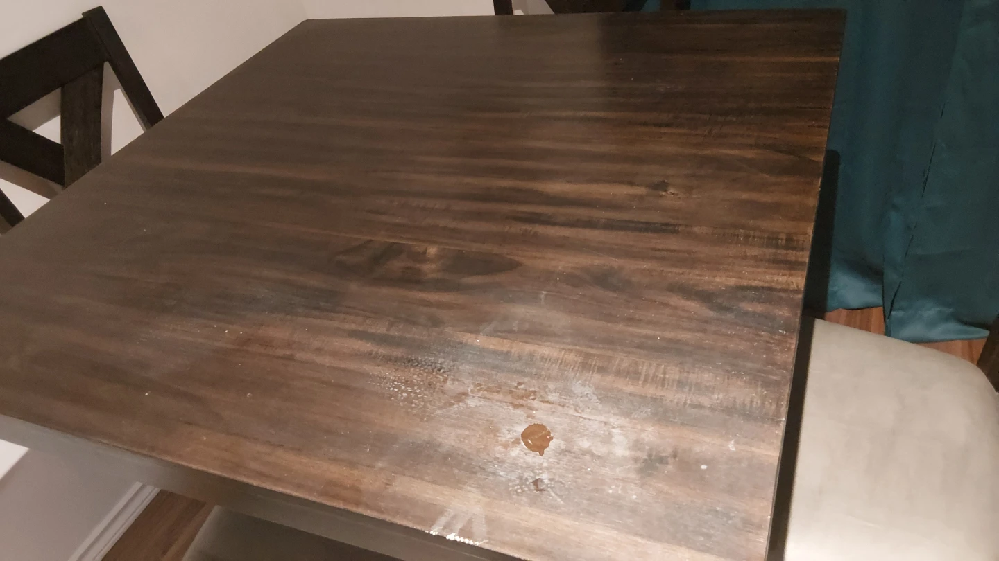 Dark Wood Tall Dining Table and Chairs - photo 4