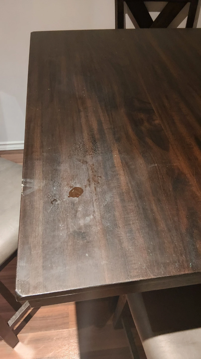 Dark Wood Tall Dining Table and Chairs - photo 5