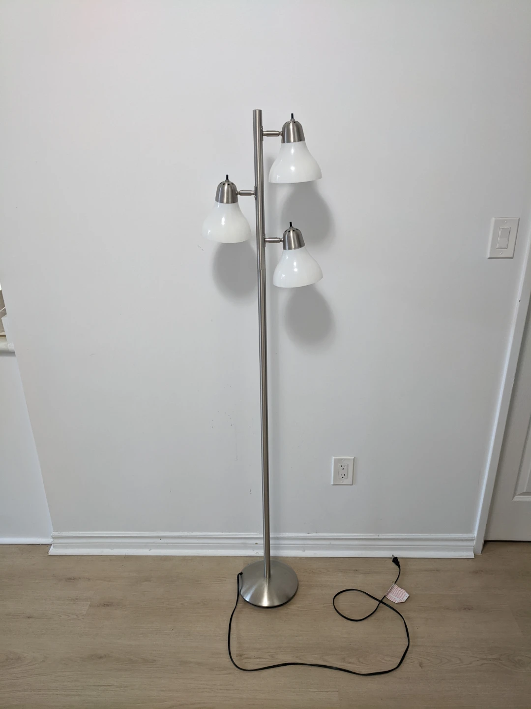 Silver 3-Light Floor Lamp
