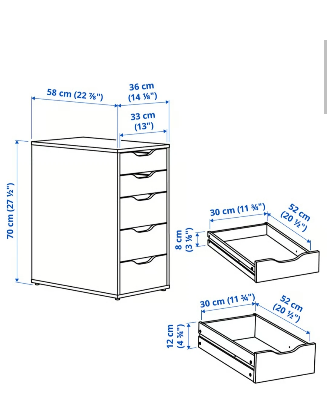 IKEA ALEX Drawer Unit - White - photo 3