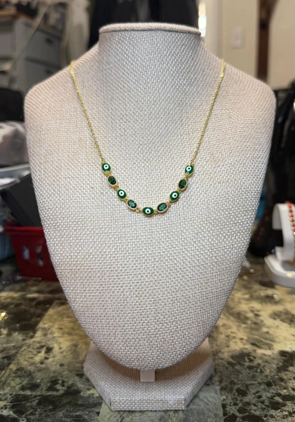 Gold Tone Evil Eye Necklace - photo 2