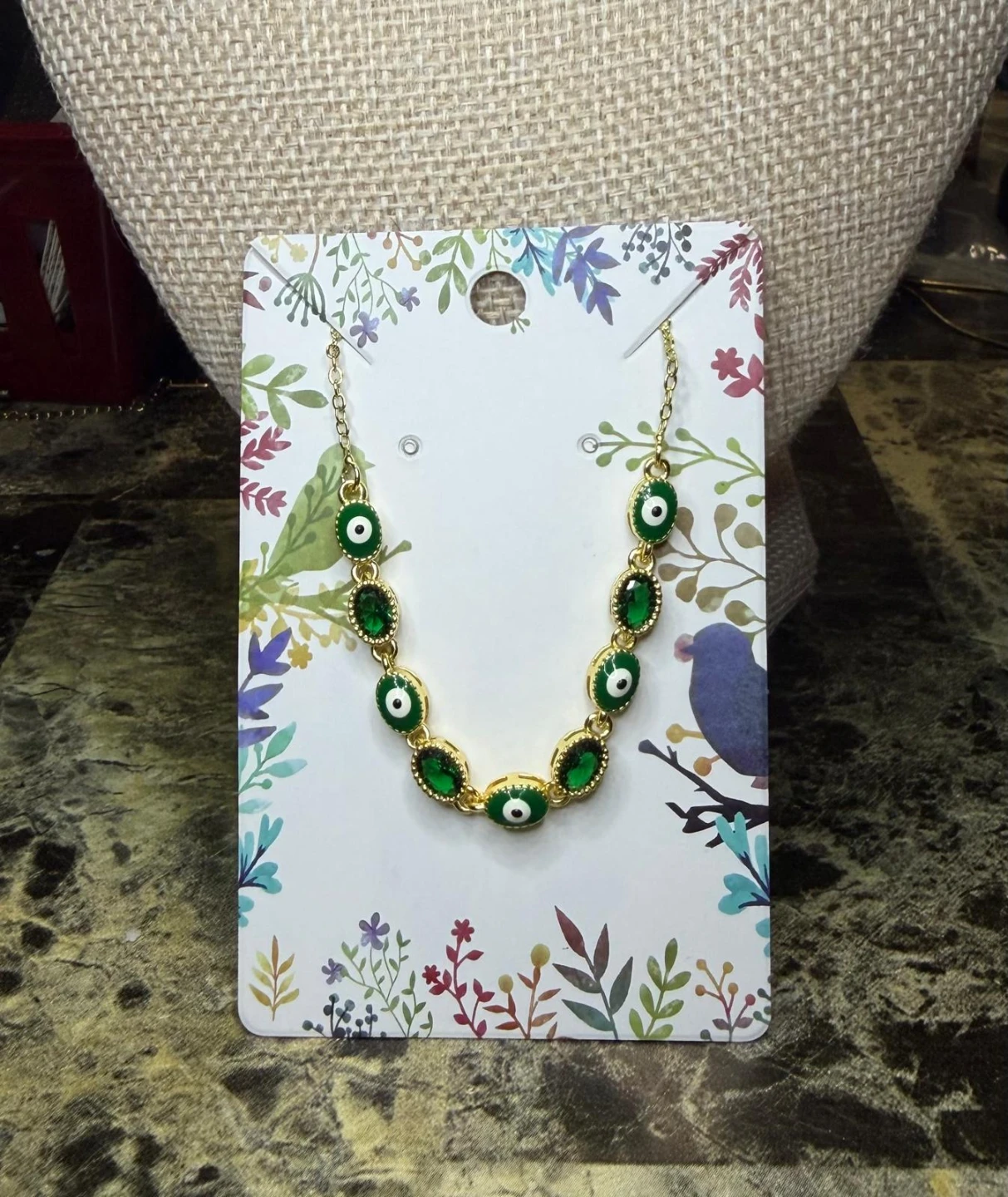Gold Tone Evil Eye Necklace - photo 3