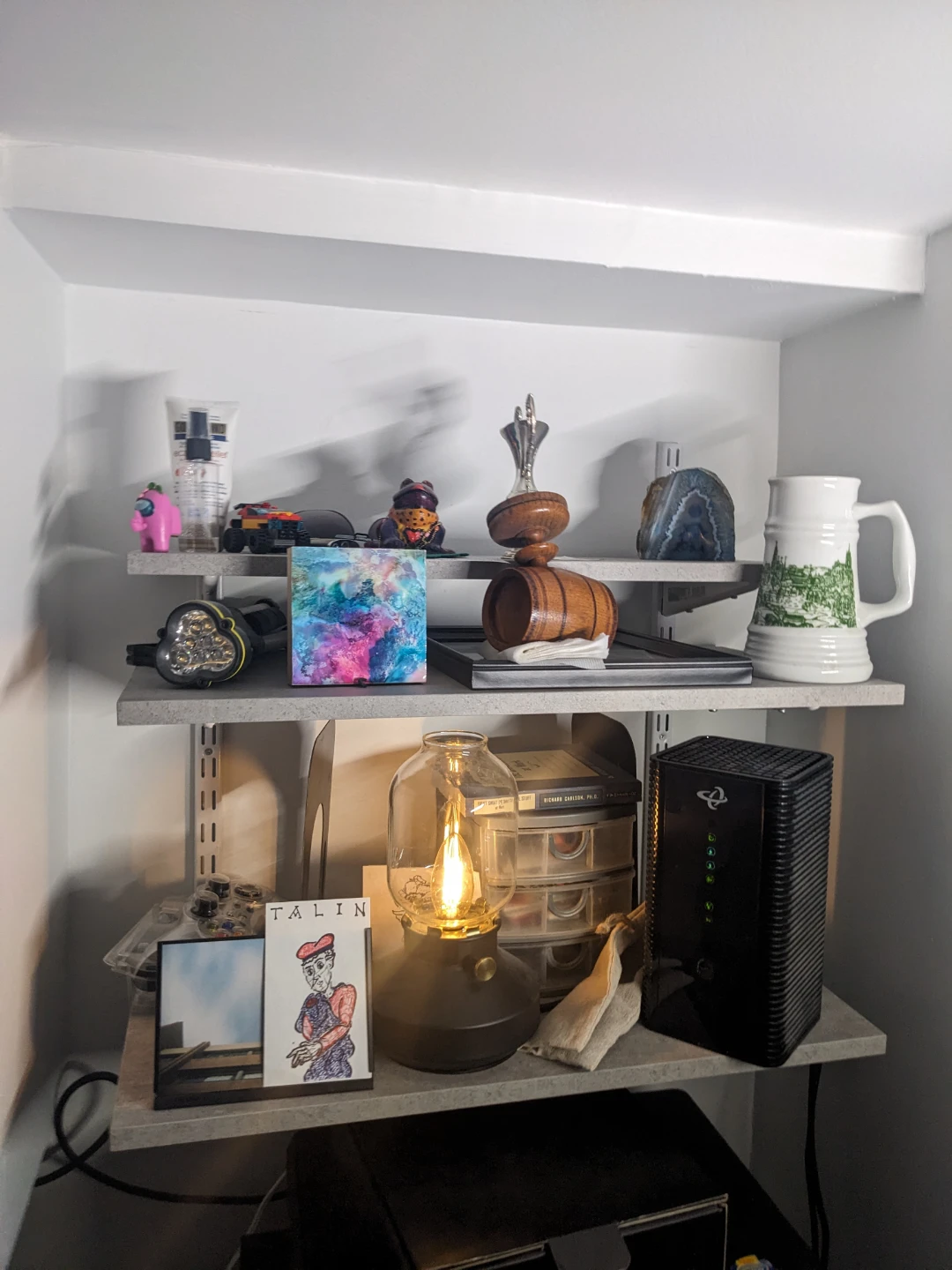 3 tier adjustable shelf with brackets