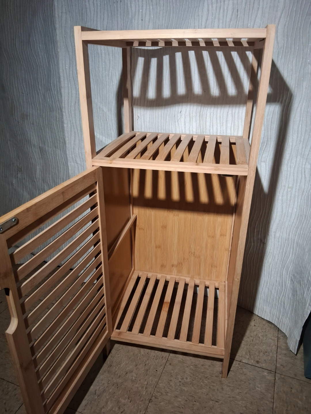 Bamboo Storage Shelf with Cabinet - photo 2