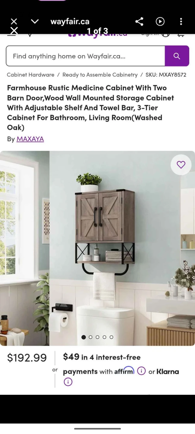 Farmhouse Rustic Medicine Cabinet