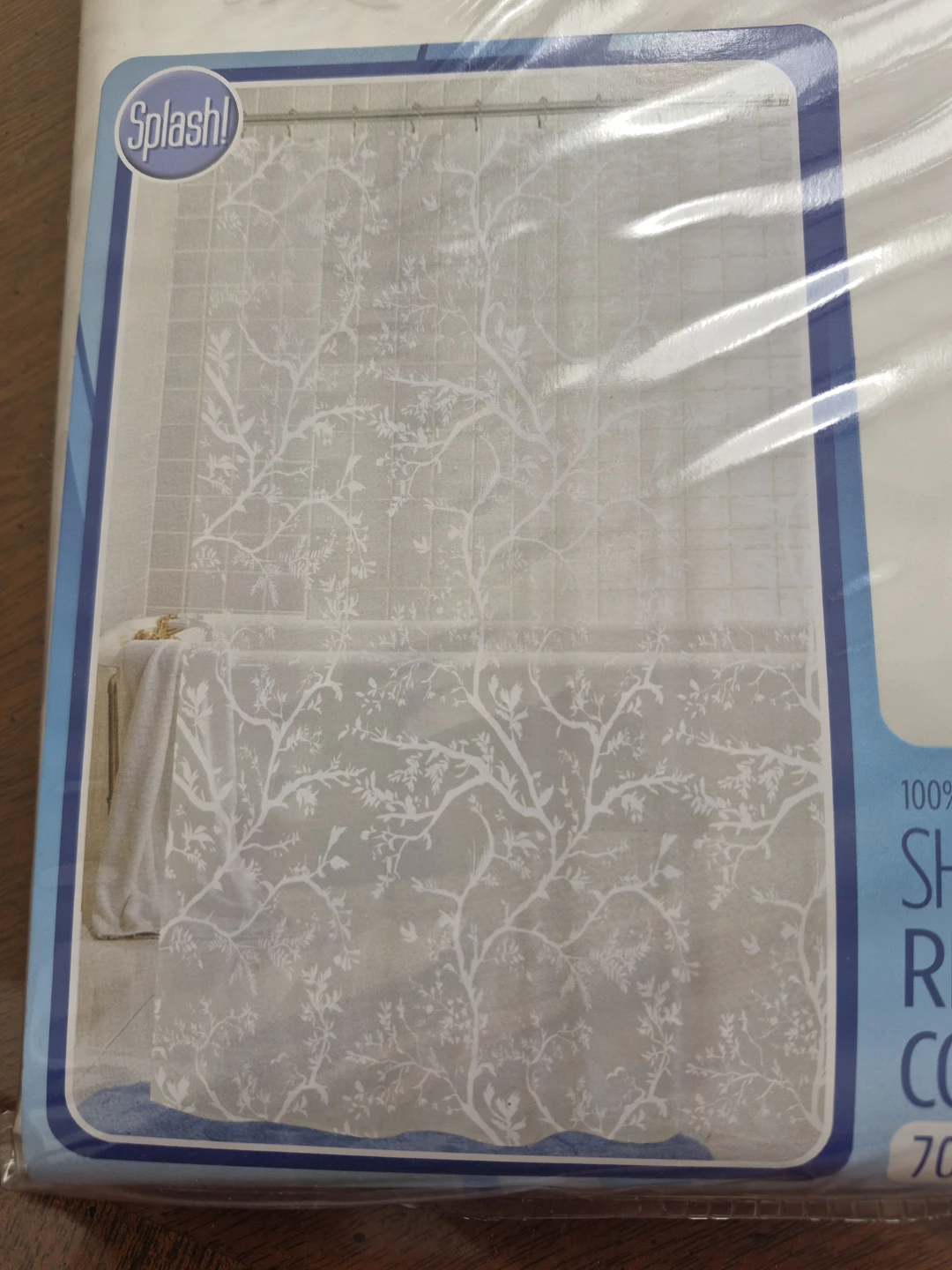 NEW Splash! Shower Curtain - White Floral Pattern - photo 3