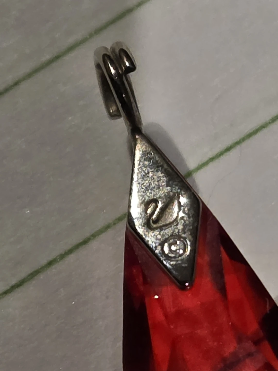 Swarovski Red Crystal Flower Pendant - photo 3