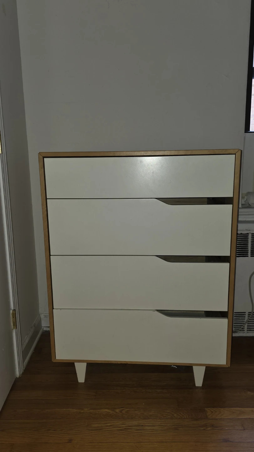 4-Drawer Dresser with Wood Frame