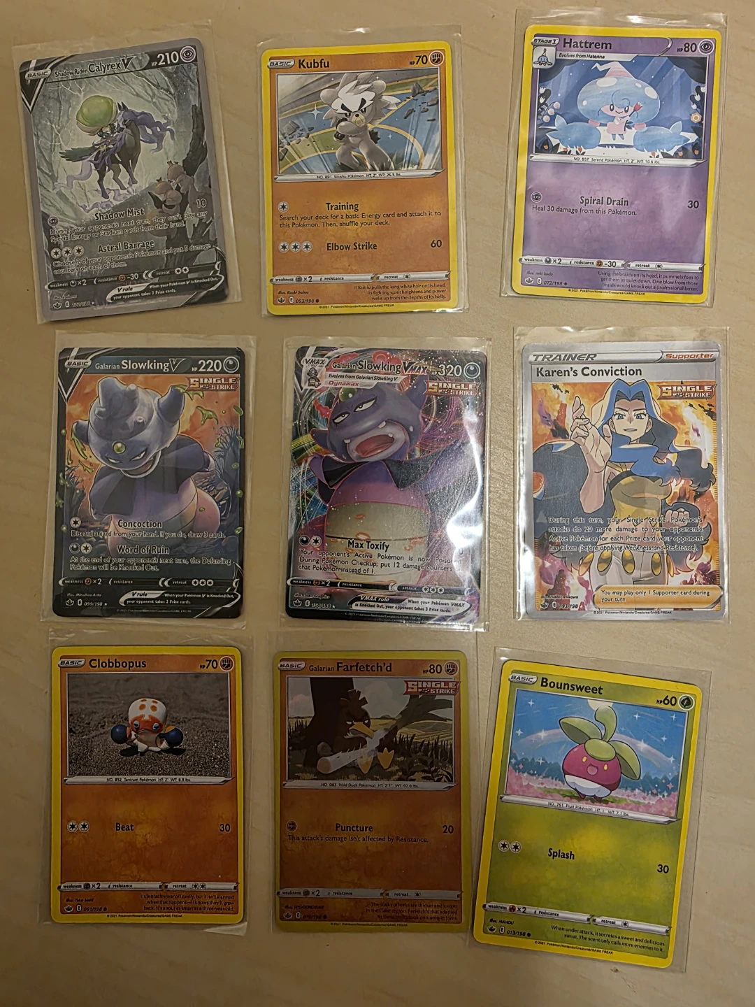 Chilling reign Pokemon trading card