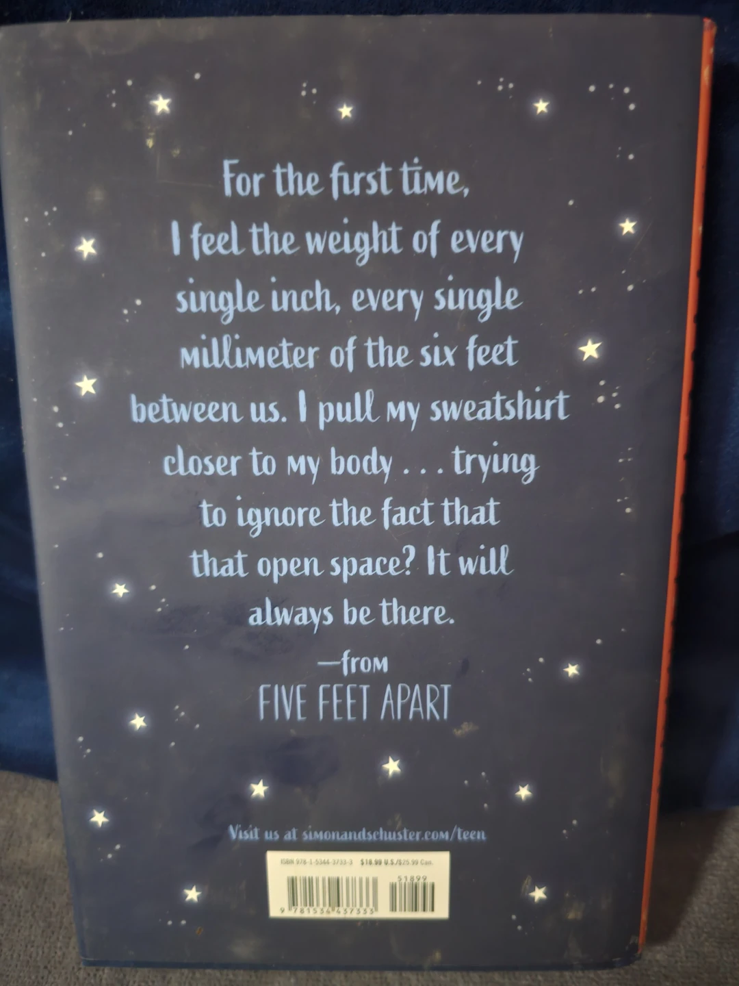 Five Feet Apart by Rachael Lippincott Paperback Book - photo 2