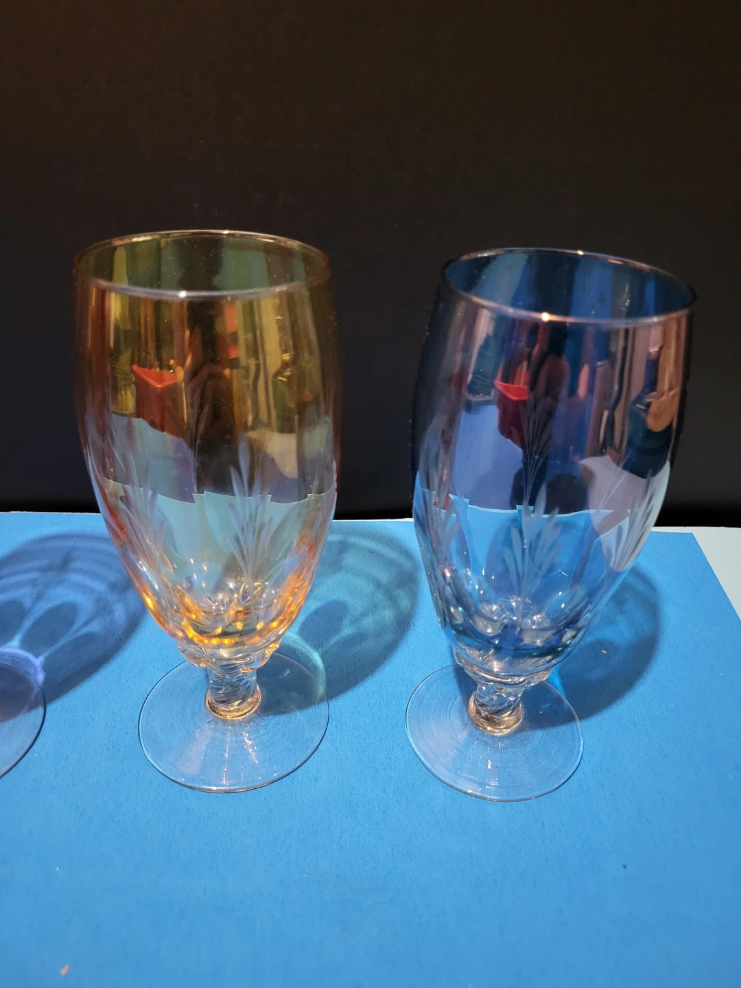 Jeanette Thumbprint Pattern 1930s Pilsner Glasses - photo 2