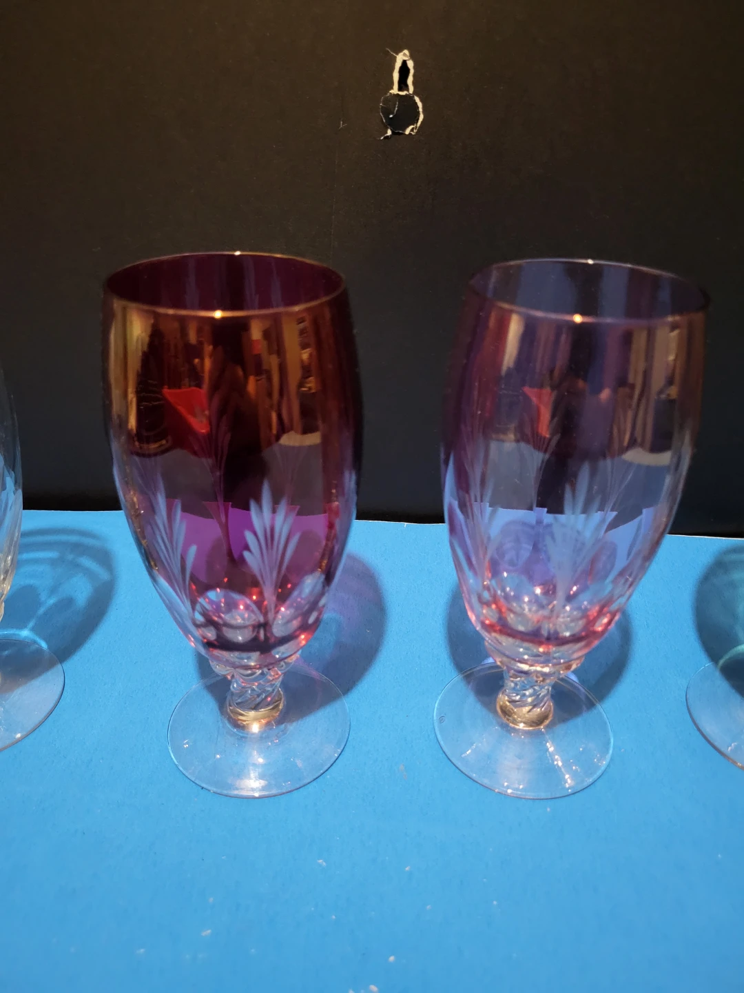 Jeanette Thumbprint Pattern 1930s Pilsner Glasses - photo 3