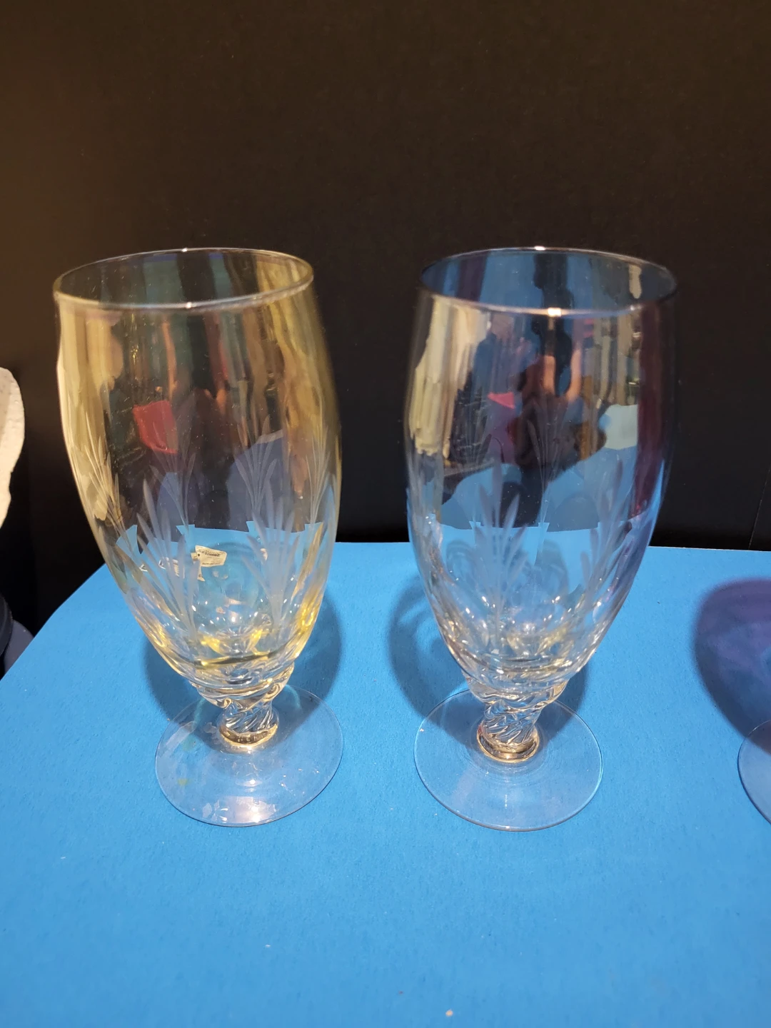 Jeanette Thumbprint Pattern 1930s Pilsner Glasses - photo 4