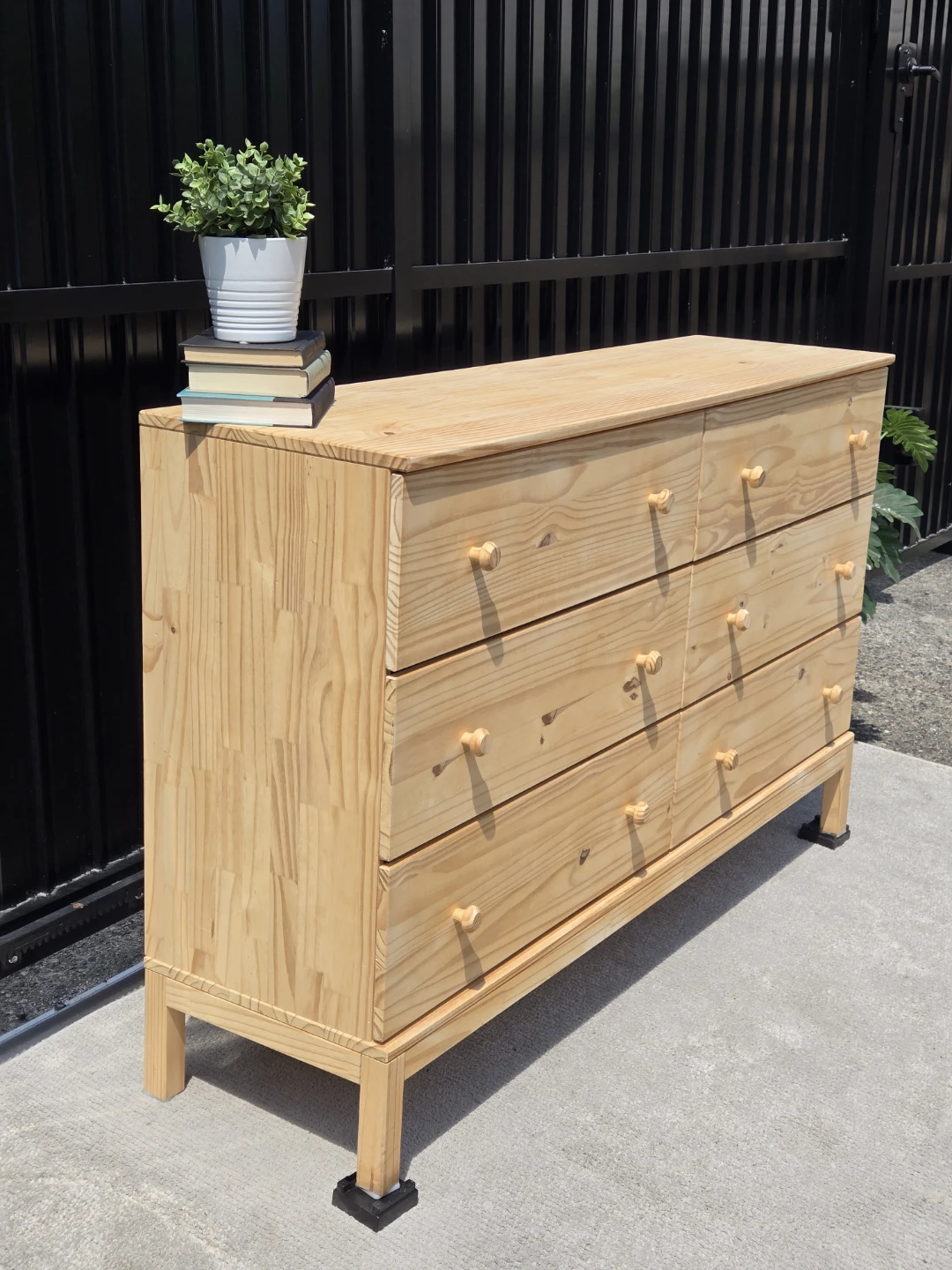 Newly sanded ikea 6 drawer tarva dresser