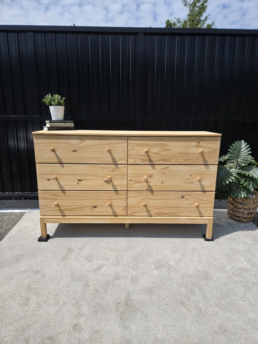 Newly sanded ikea 6 drawer tarva dresser - photo 2