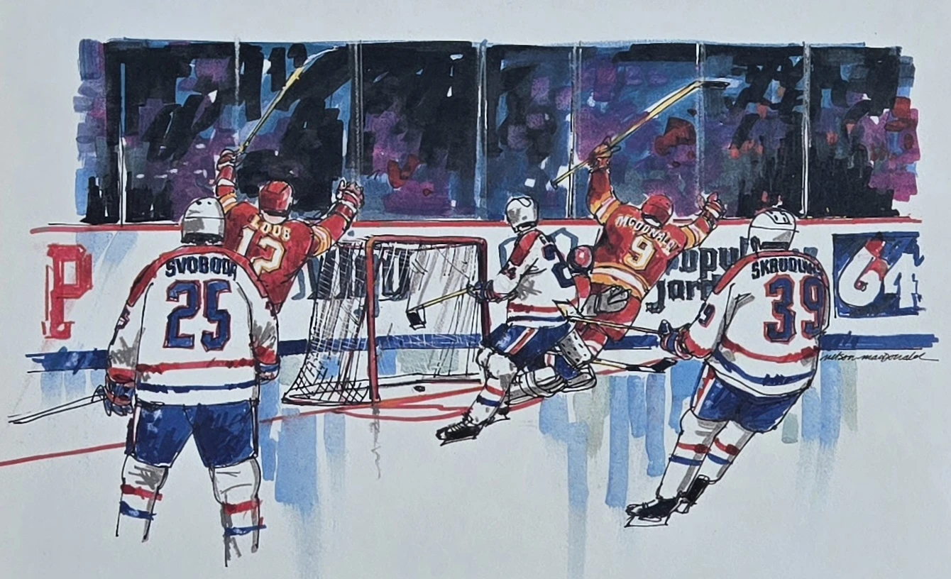 Calgary Flames Cup Winning Print (Nelson Macdonald)