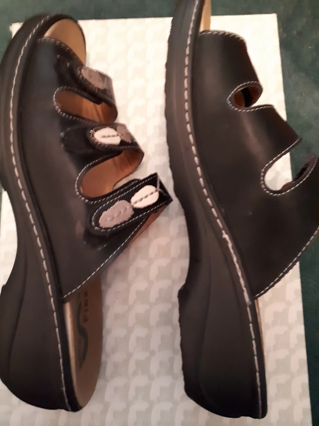 OrthoFlex Black Leather Sandals - photo 3