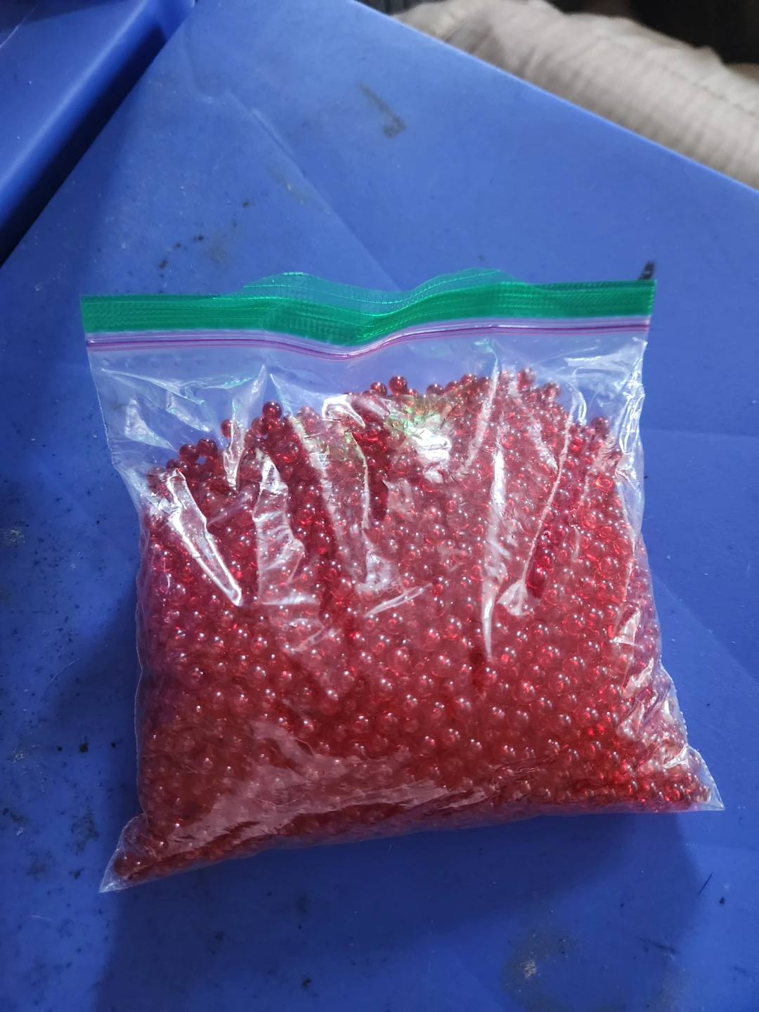 Bag of Red bb Beads - around 4500 ish