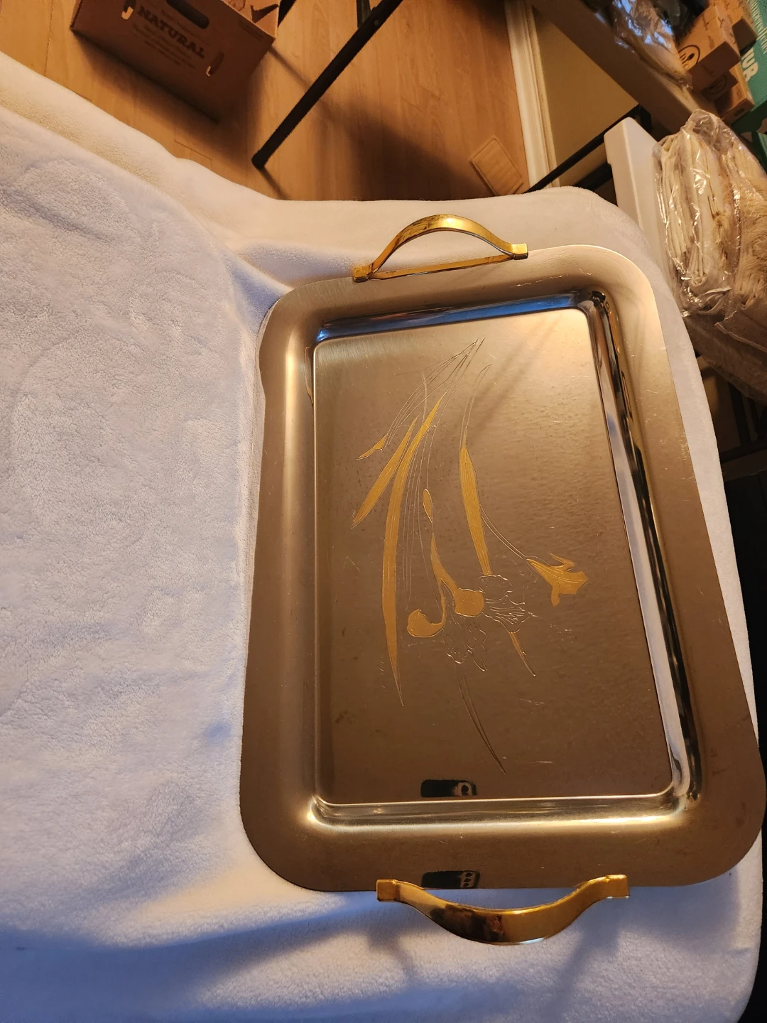 Decorative Serving Tray with Handles