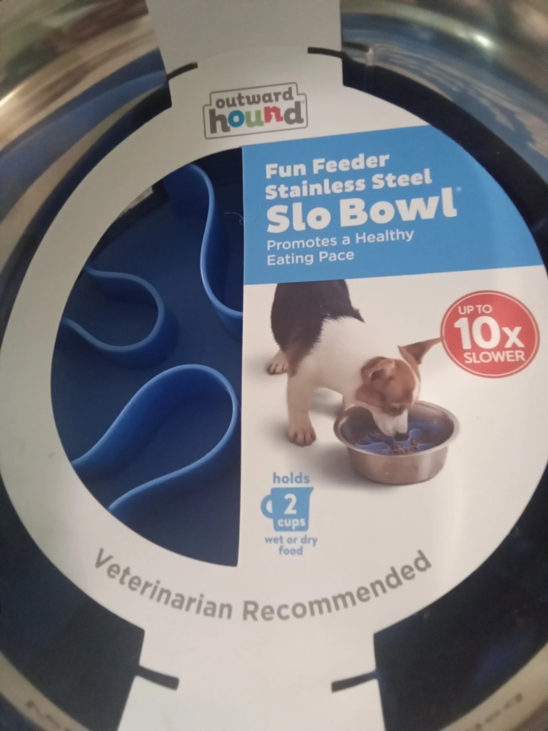 Outward Hound Fun Feeder Stainless Steel Slo Bowl