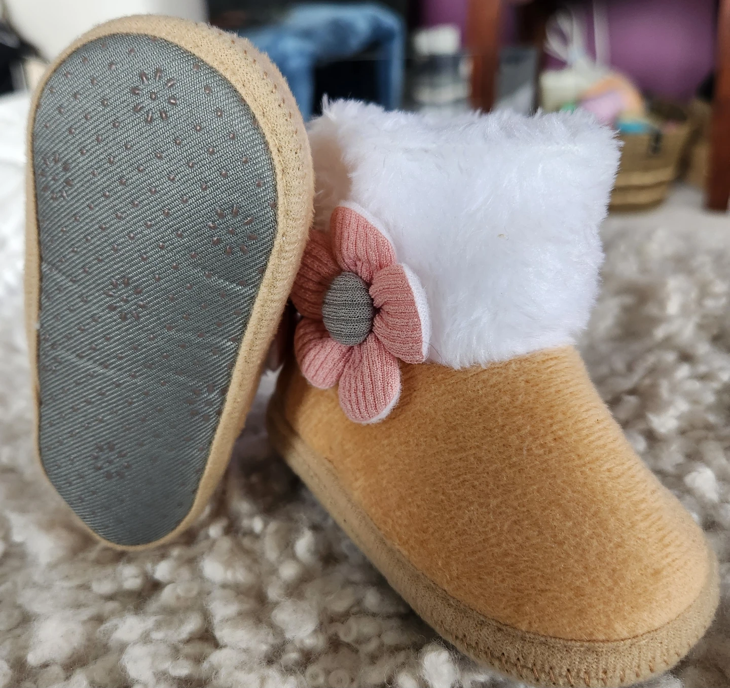 Baby Girl Boots with Flower Detail - photo 2