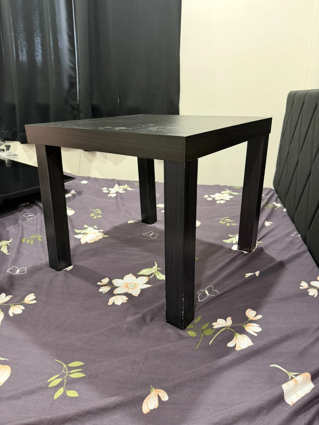 Small dark wood side table - photo 3