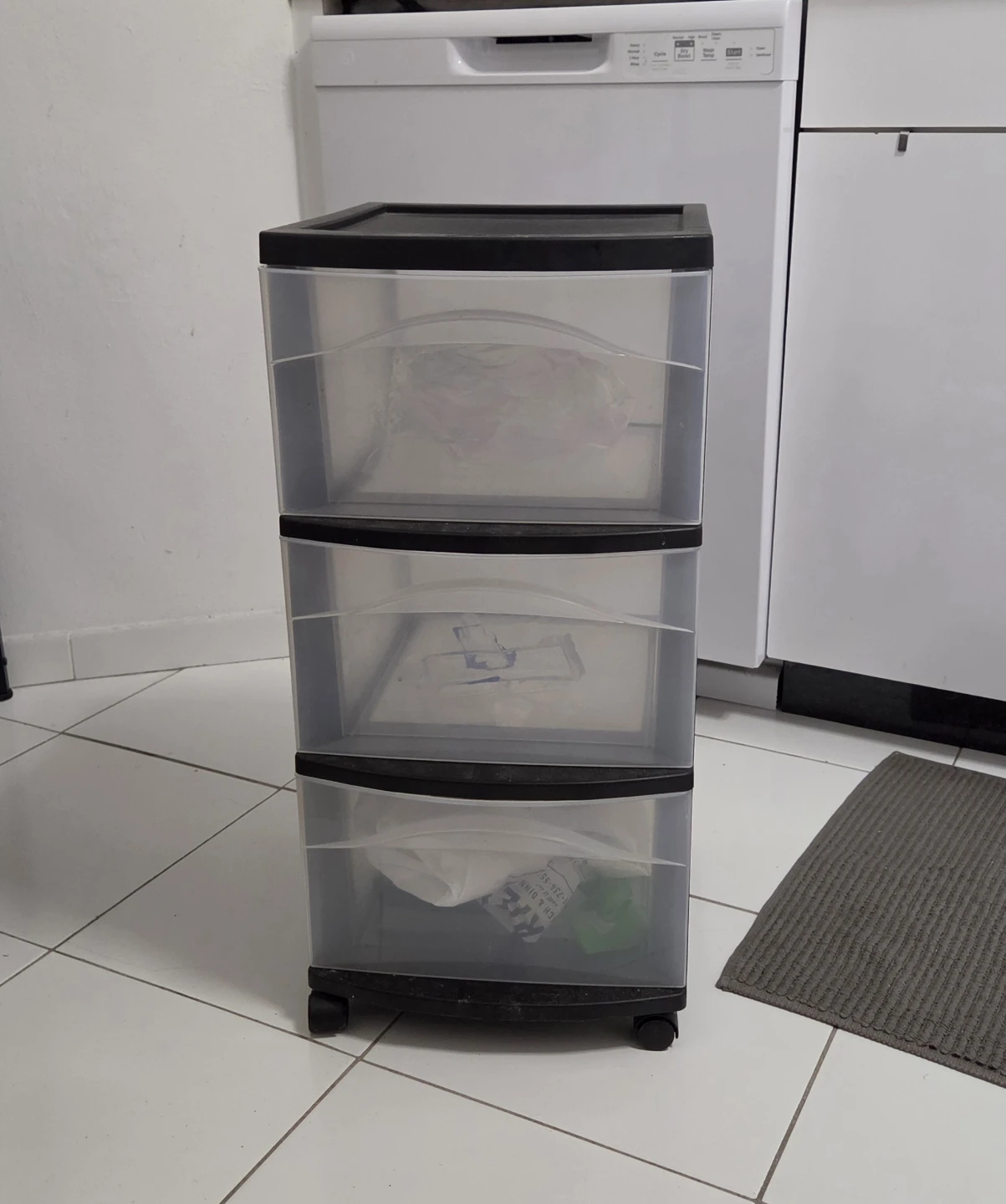 Stackable 3-Drawer Plastic Storage - photo 2