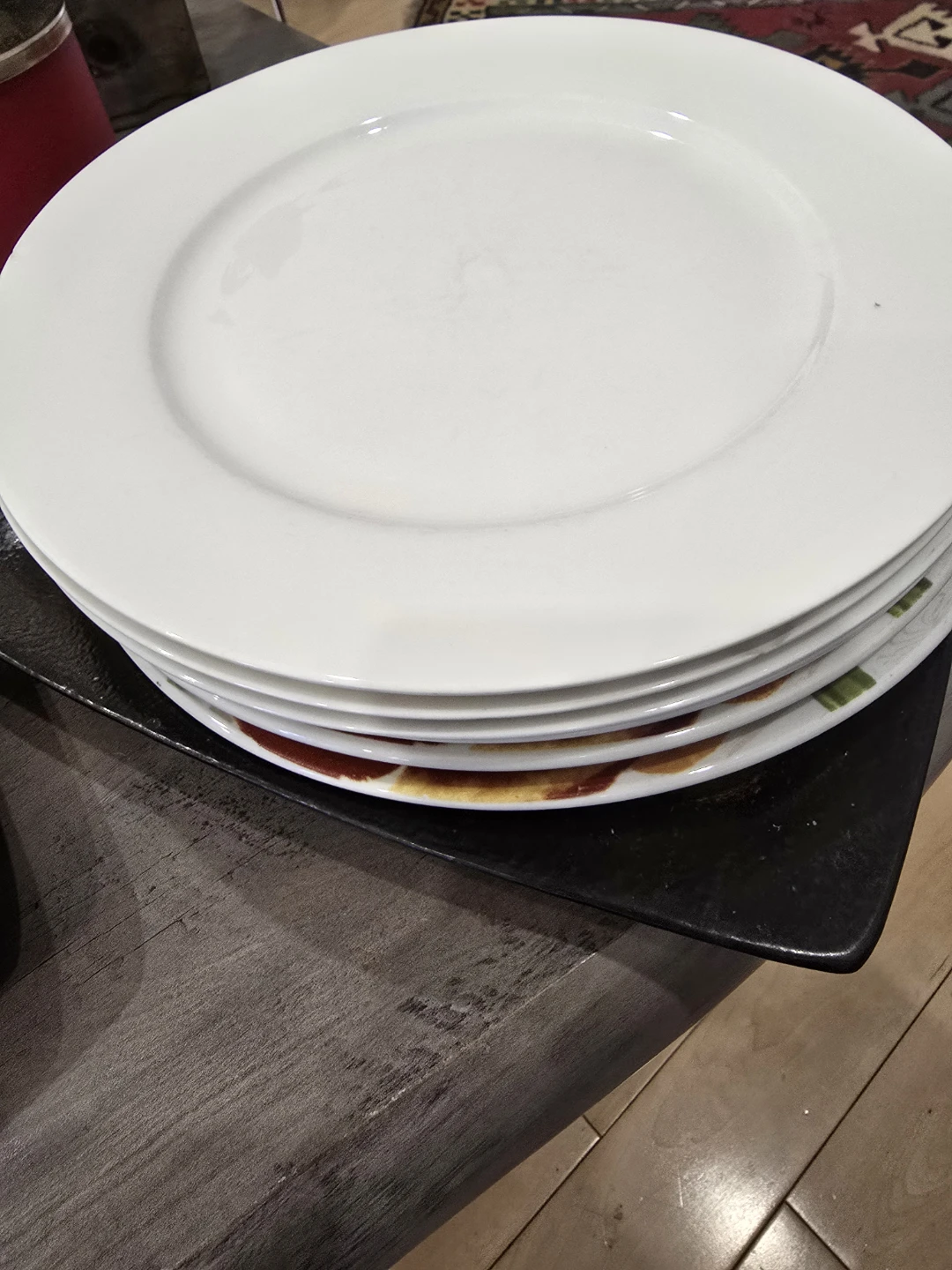 Set of 4 Square Green & Black Ceramic Serving Dishes - photo 2