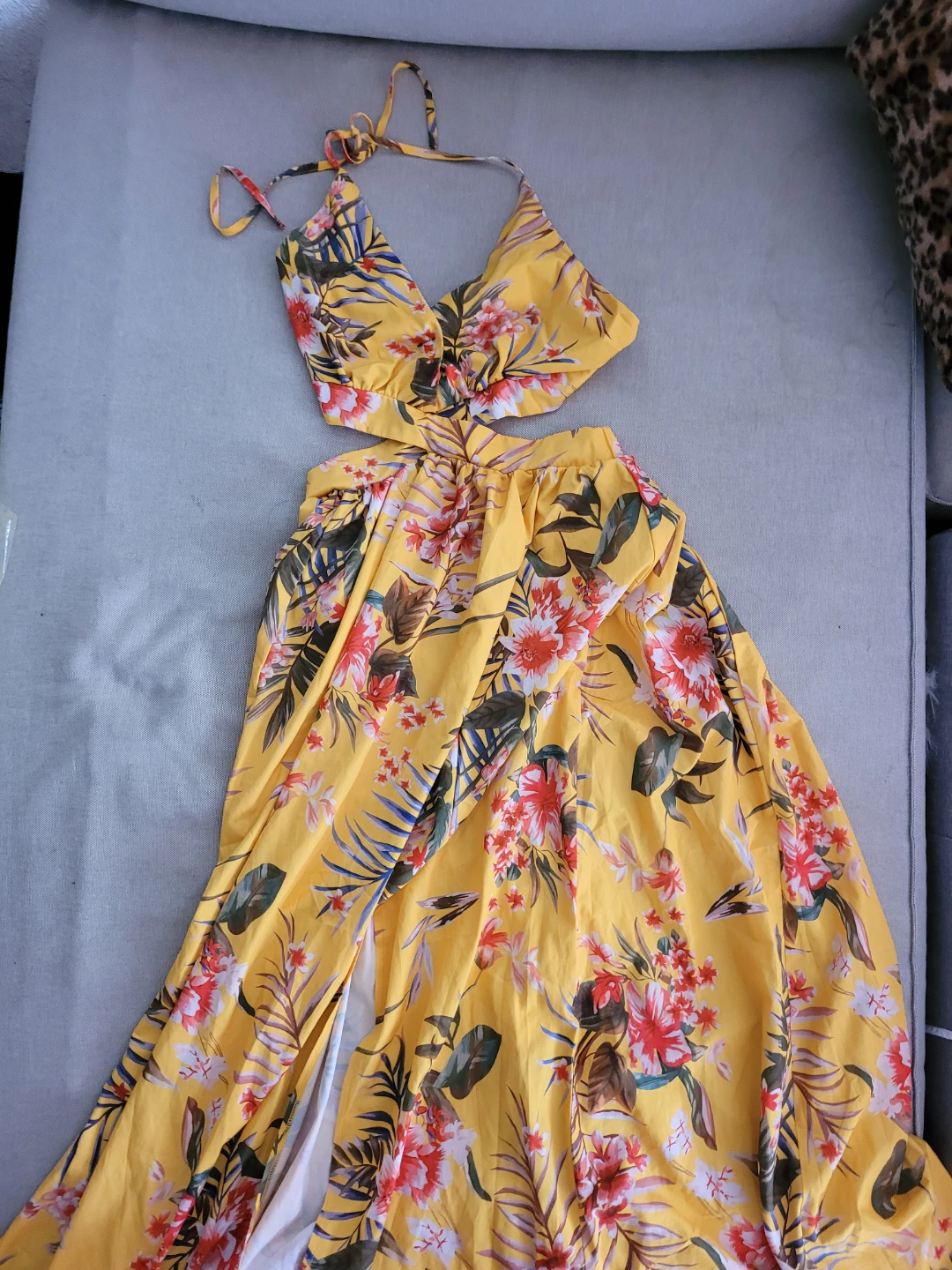 Yellow Floral Maxi Dress - photo 3