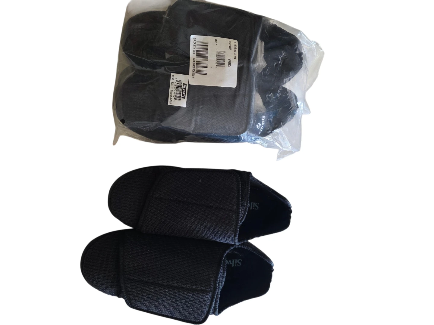 Silverts Men's Black Slippers - Size 13