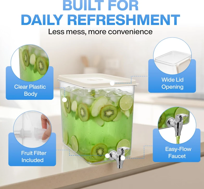 2 Gallon Beverage Dispensers (4 Pack) - photo 3