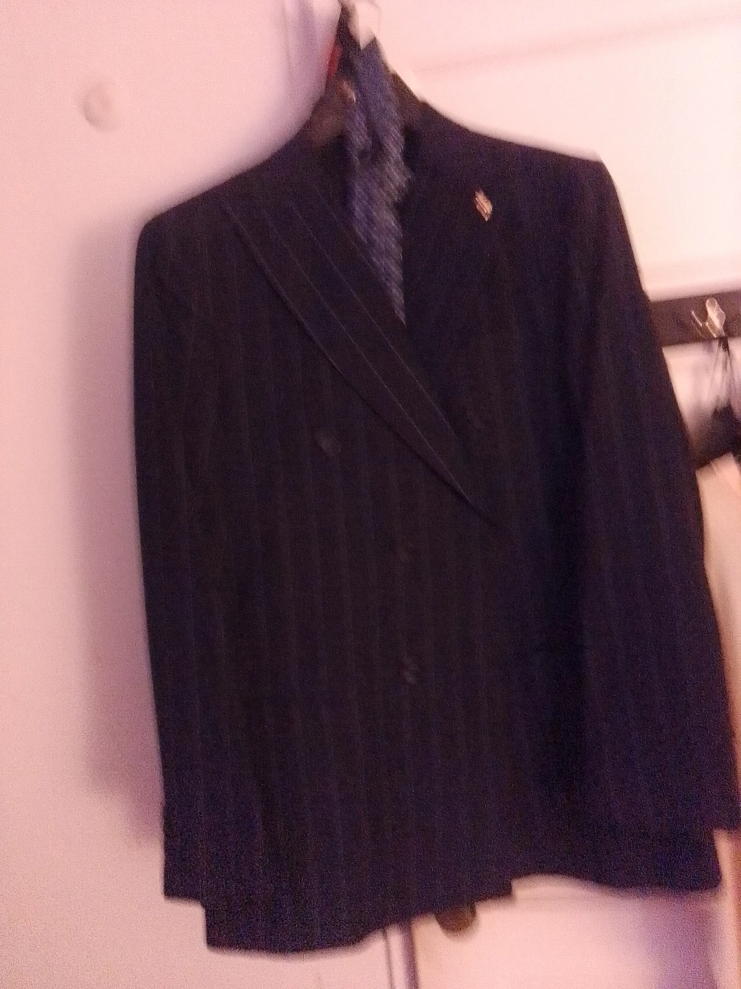 Men's Pinstripe Suit Jacket and Pants - photo 5