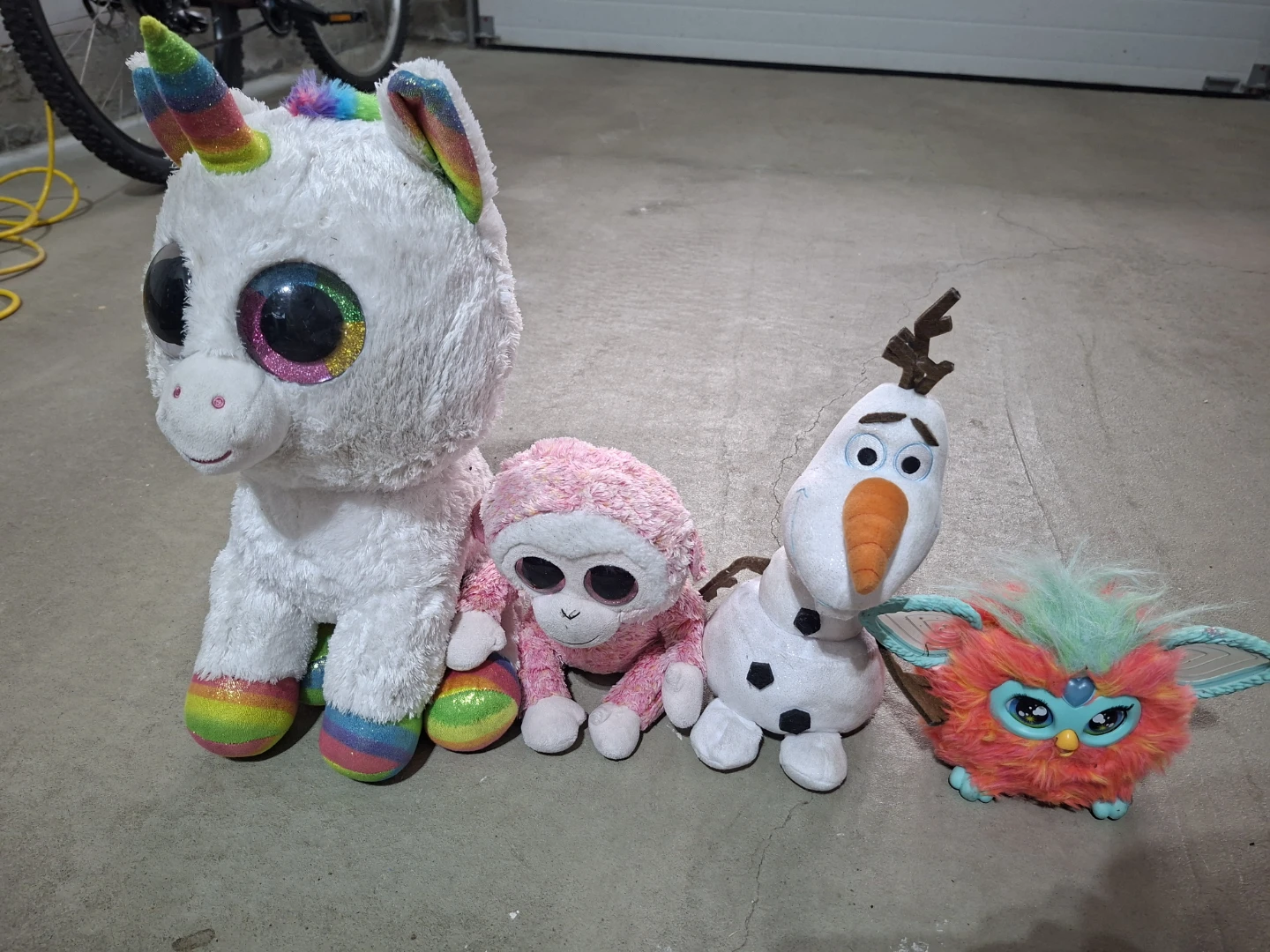 Ty Beanie Boos Unicorn, Monkey, Olaf & Furby Lot - photo 2