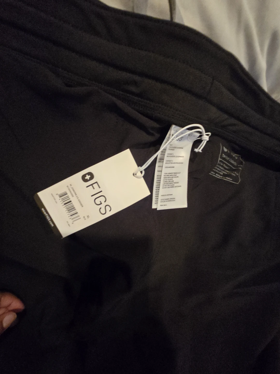 FIGS Technical Collection XL Black Scrub Pants - photo 2