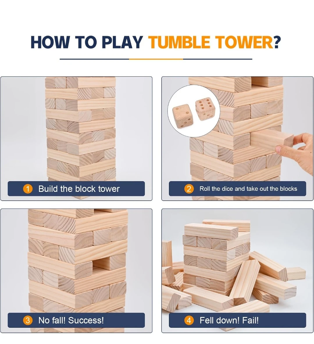 MEGWOZ Giant Tumble Tower Game - photo 3