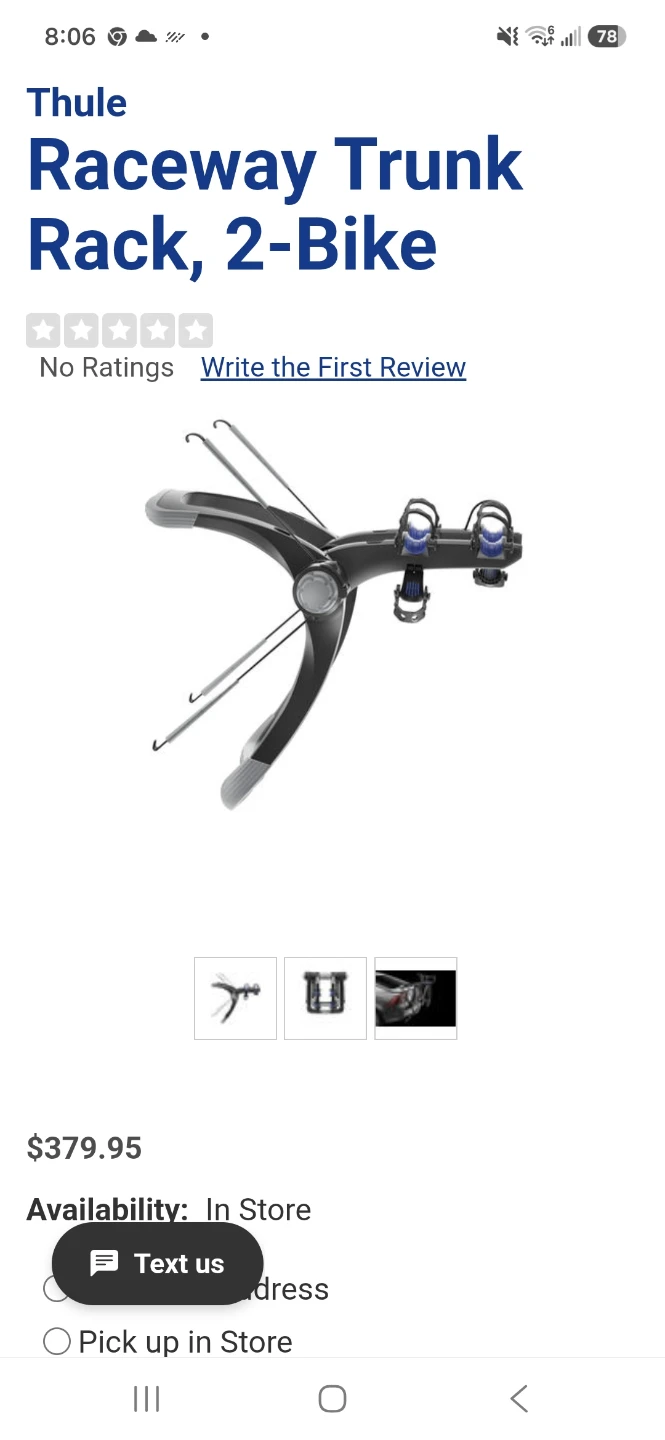 Thule Raceway Rear Mounted Bike Rack - 2 Bikes - photo 2