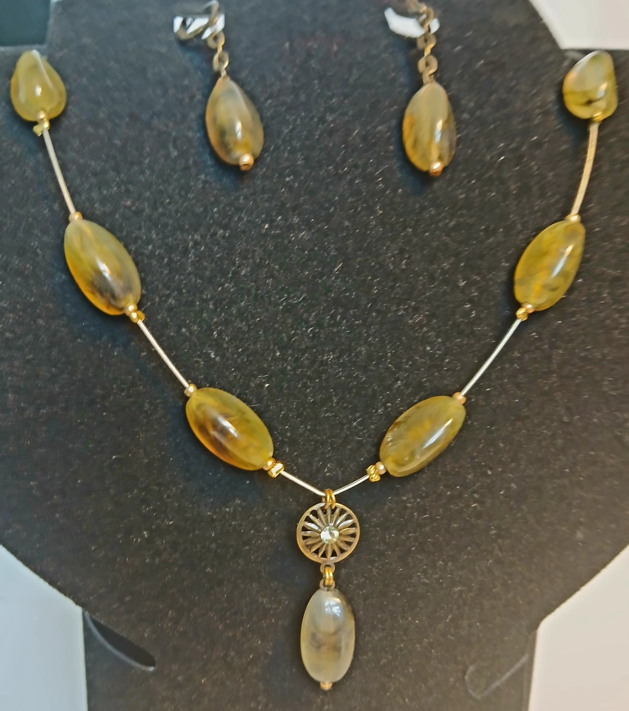 Beaded Necklace and Earrings Set
