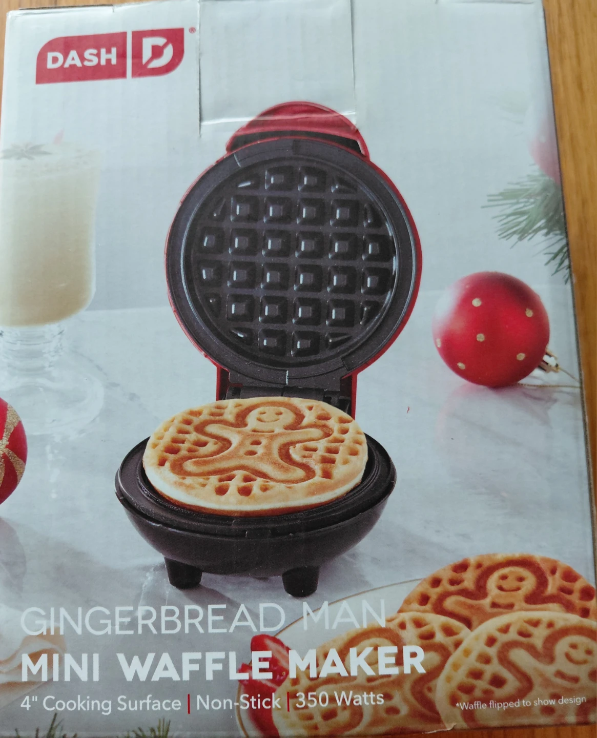Gingerbread Man, Snowflake Mini Waffle Maker - photo 2