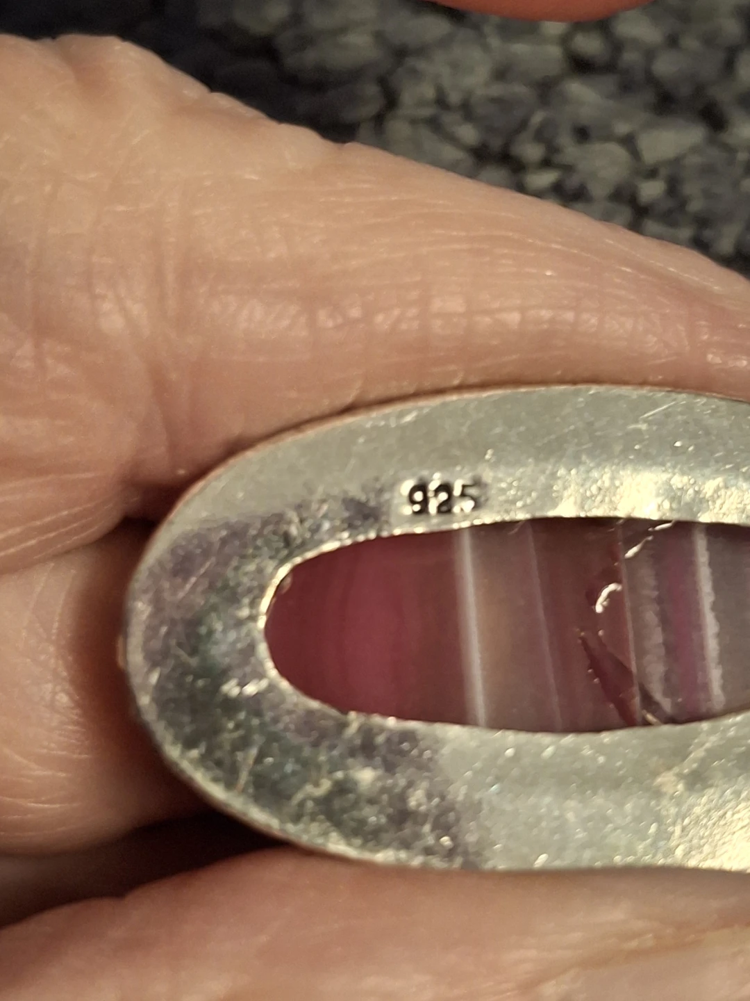 Striped Pink Agate Necklace - photo 4