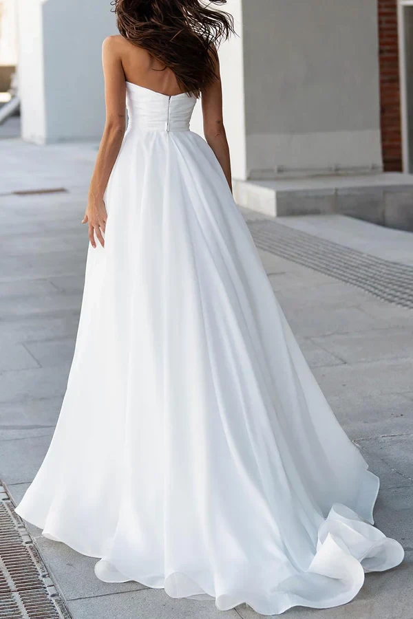 Beaded Ivory A-Line Wedding Dress - photo 2