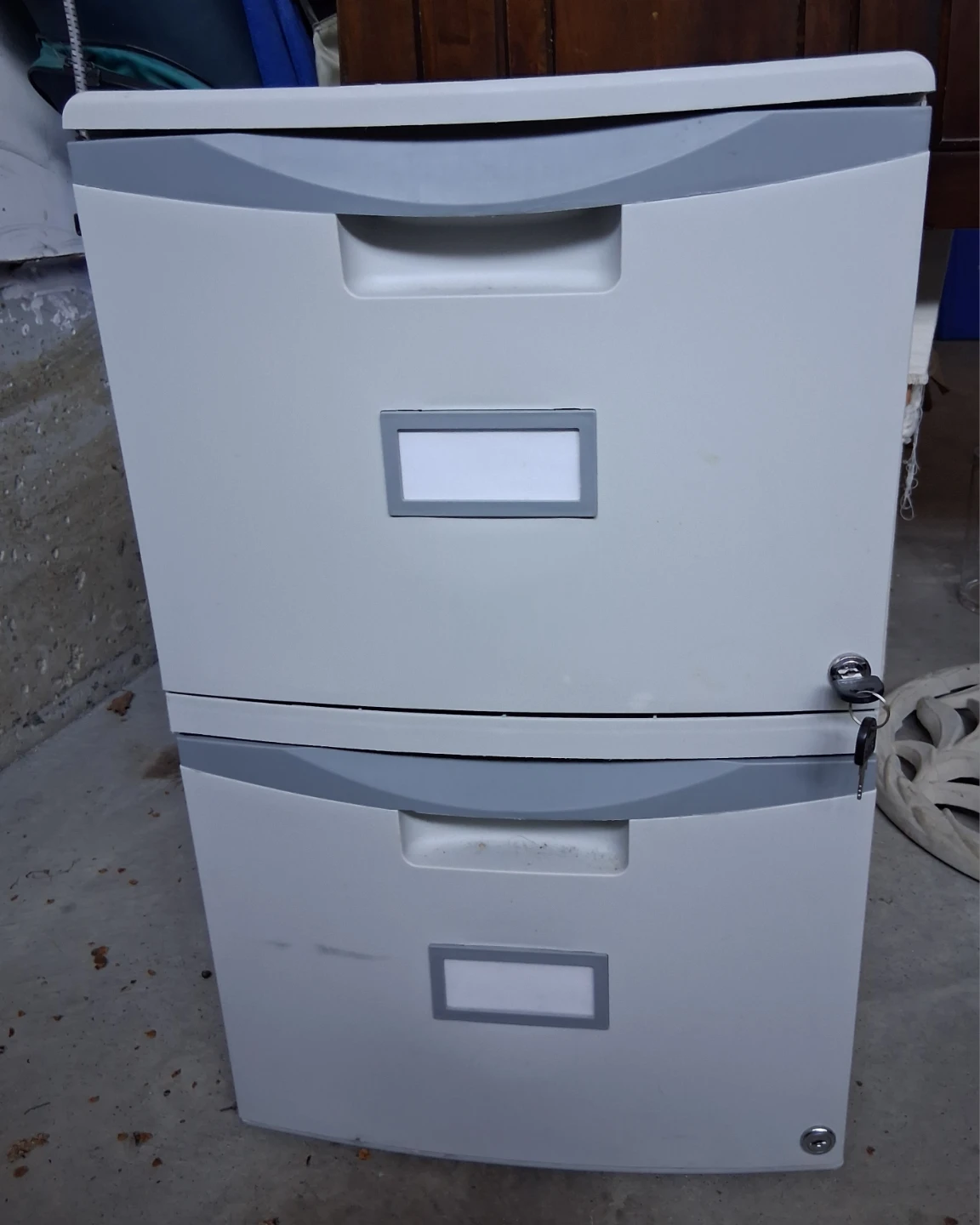 2-Drawer Plastic Filing Cabinet