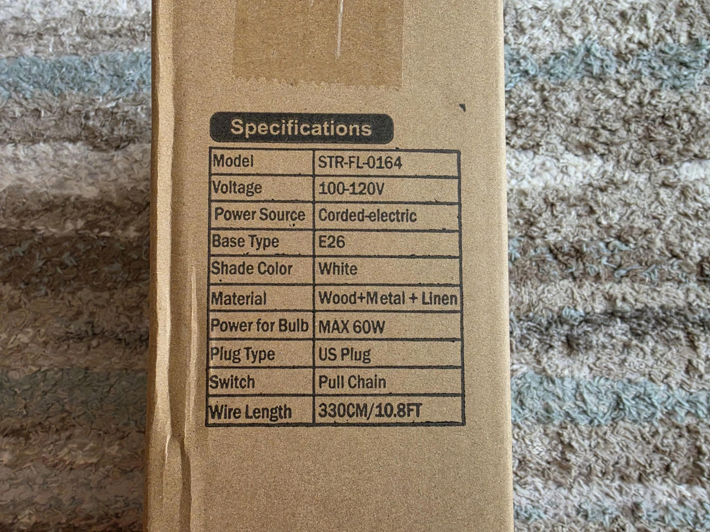 Floor Lamp with Shelves for Living Room Brown - photo 5