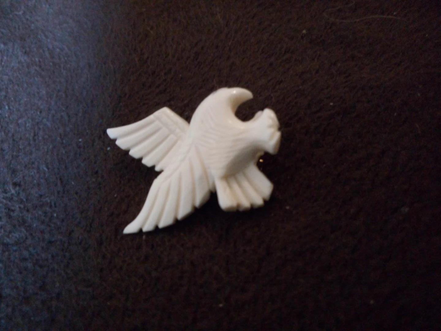 Carved Mammoth Ivory Eagle Brooch