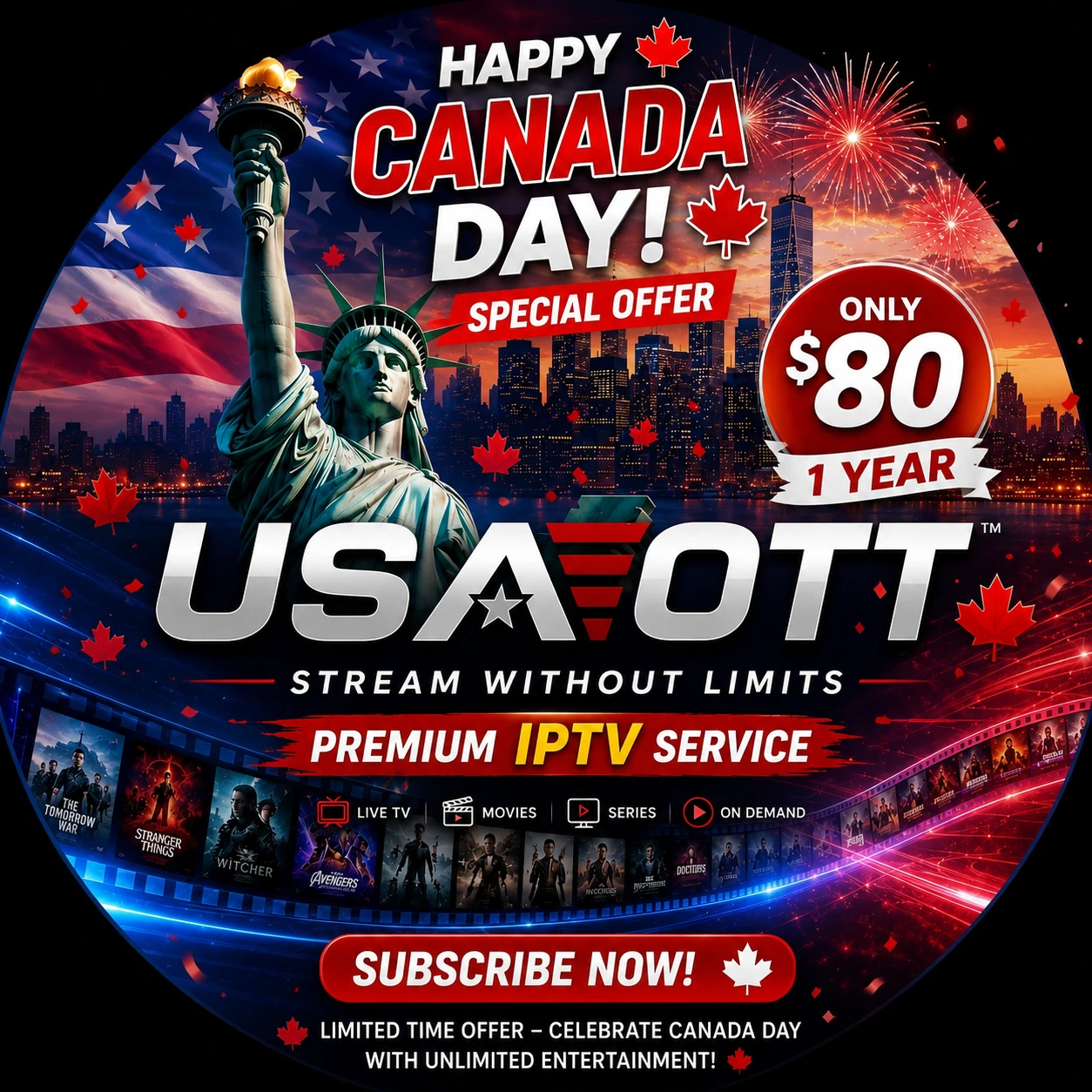USA OTT Premium IPTV Service - 1 Year Subscription